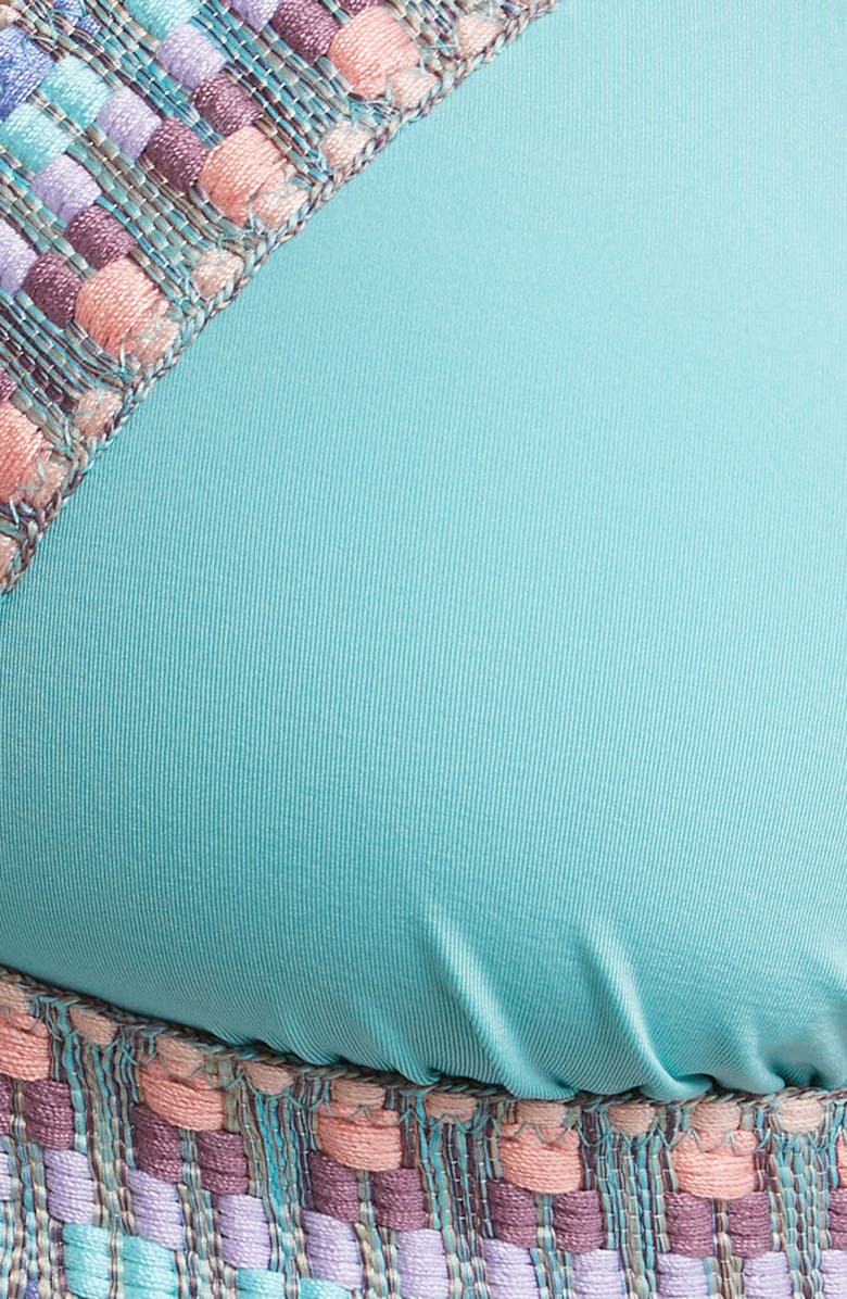 Becca Fiesta Embroidered Bikini Top, Alternate, color,