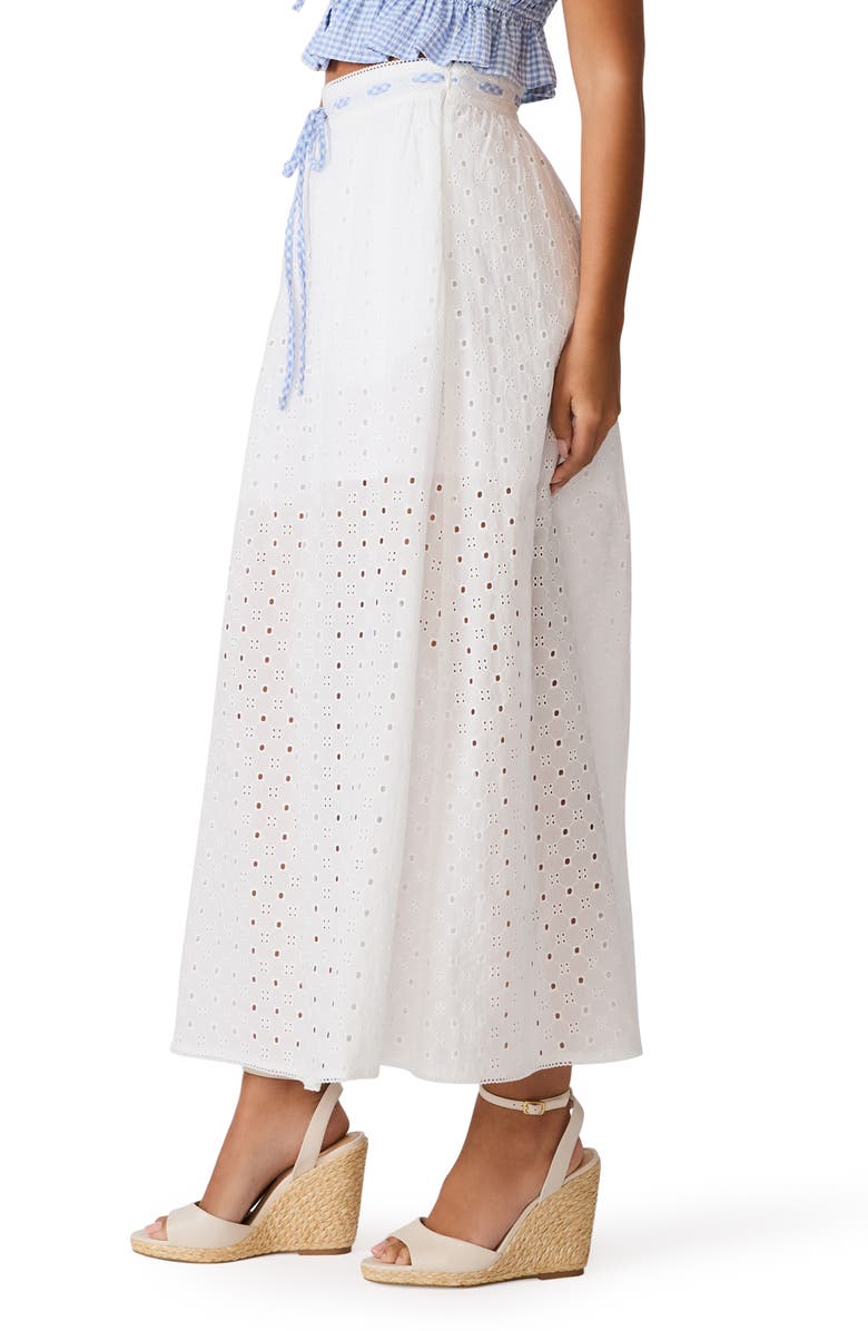 Steve Madden Zana Eyelet Maxi Skirt, Alternate, color, Antique