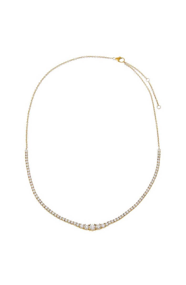 BY ADINA EDEN Lab Grown Diamond Graduated Accent Tennis Necklace 14K, Alternate, color, 