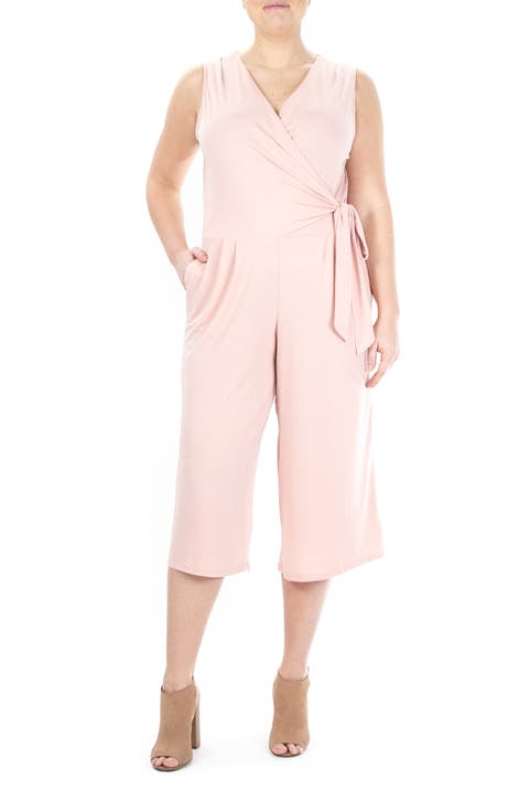Surplice Wrap Crop Jumpsuit