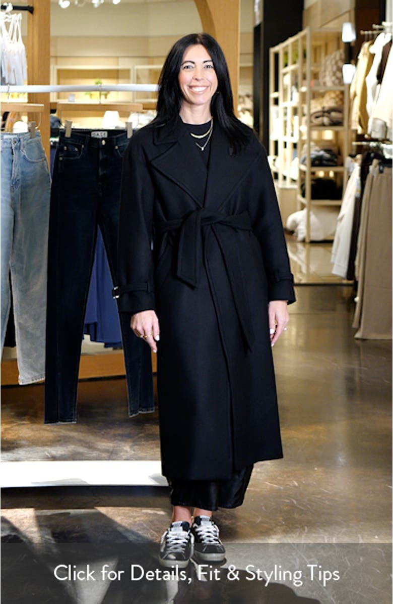 Traviata Tie Belt Wool Blend Coat, sales video thumbnail