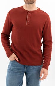 Devil-Dog Dungarees Long Sleeve Thermal Cotton Blend Henley