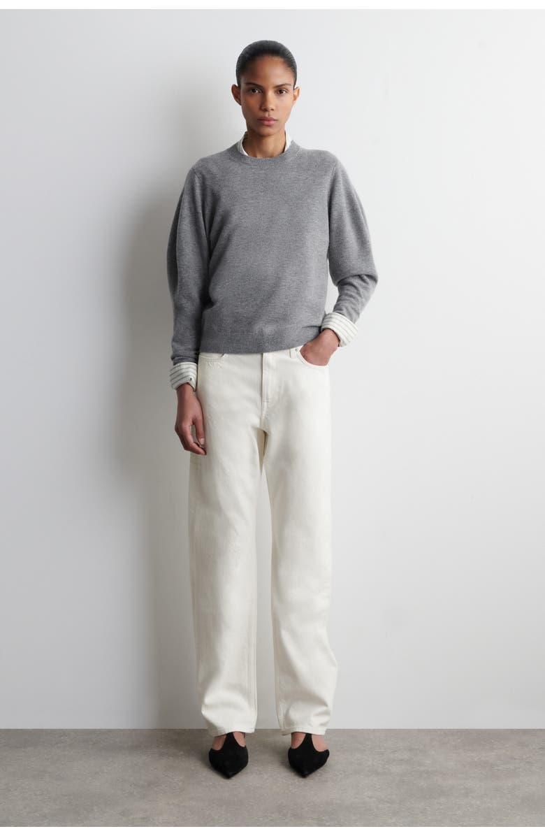 COS Balloon-sleeve Merino Wool Jumper, Alternate, color, Gray