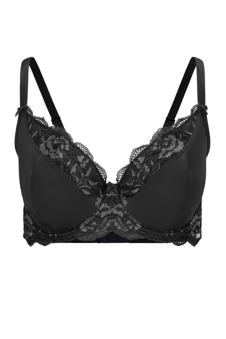 Vicky Unlined Full Coverage Bra, Alternate, color, Black