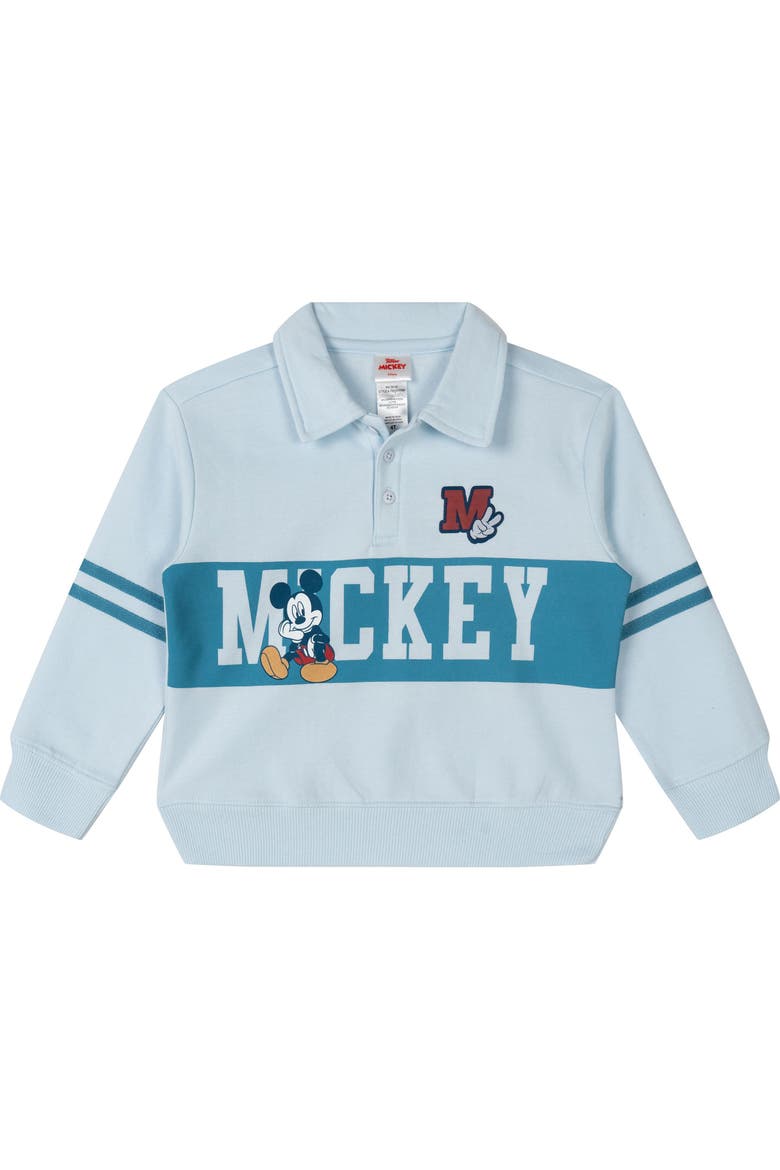 Mickey Mouse 2-Piece Fleece Polo and Pants Set, Alternate, color, Blue Teal Mickey