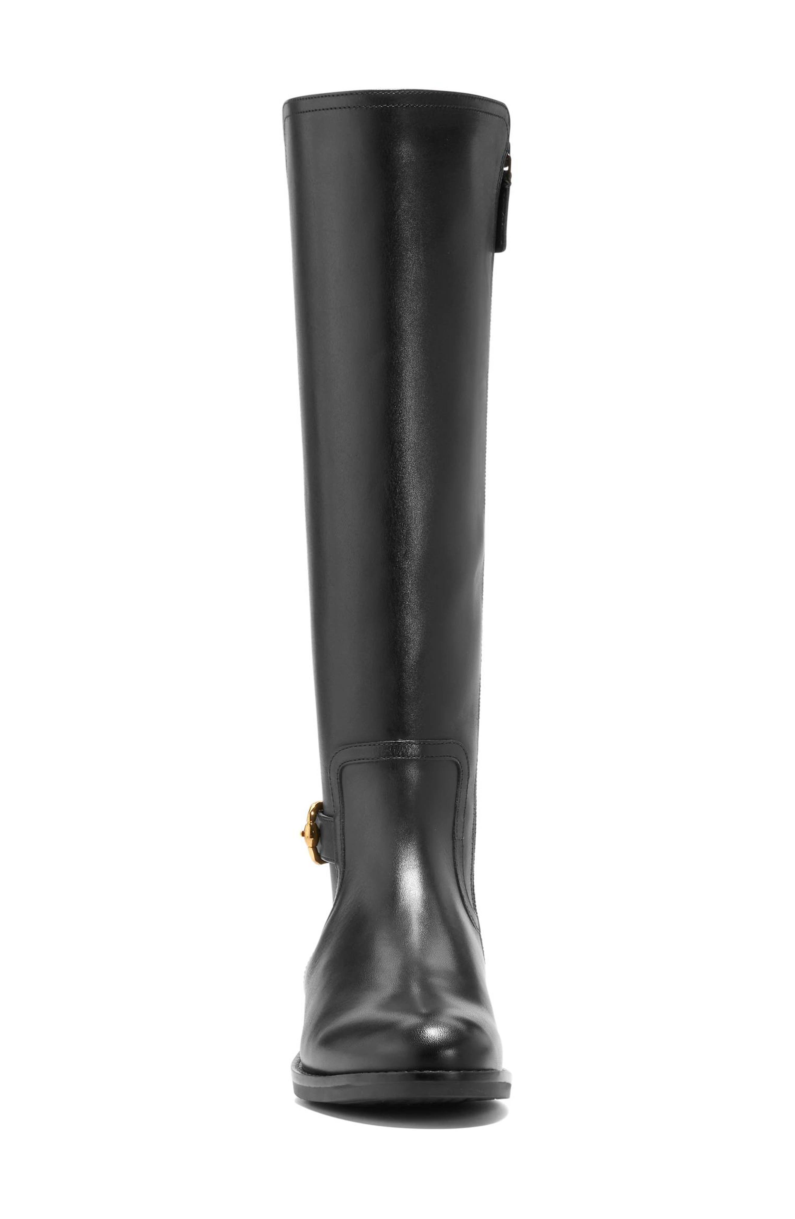 Cole Haan Celestina Riding Boot, Alternate, color, Black Leather