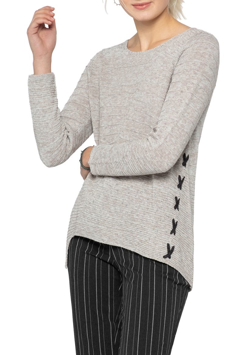 Cross Stitch Sweater, Main, color, RAINY DAY