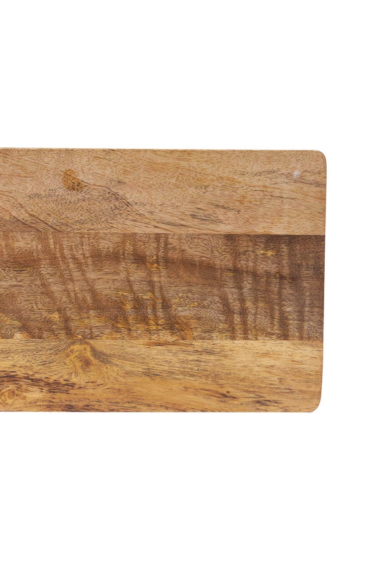 Peace Poinsettia Mango Wood Server, Alternate, color, Red
