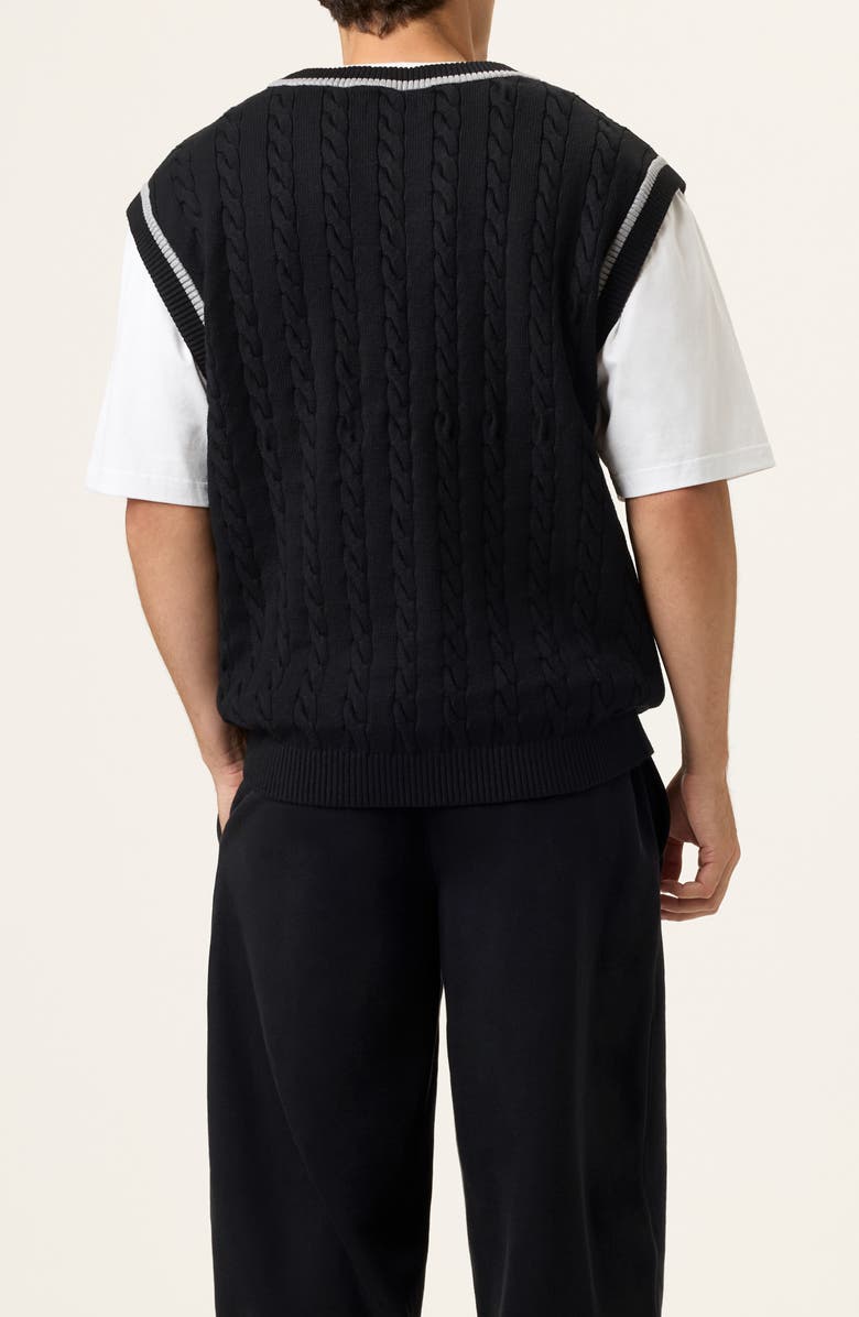 FILA Gender Inclusive Baseline Cable Stitch Sweater Vest, Alternate, color,
