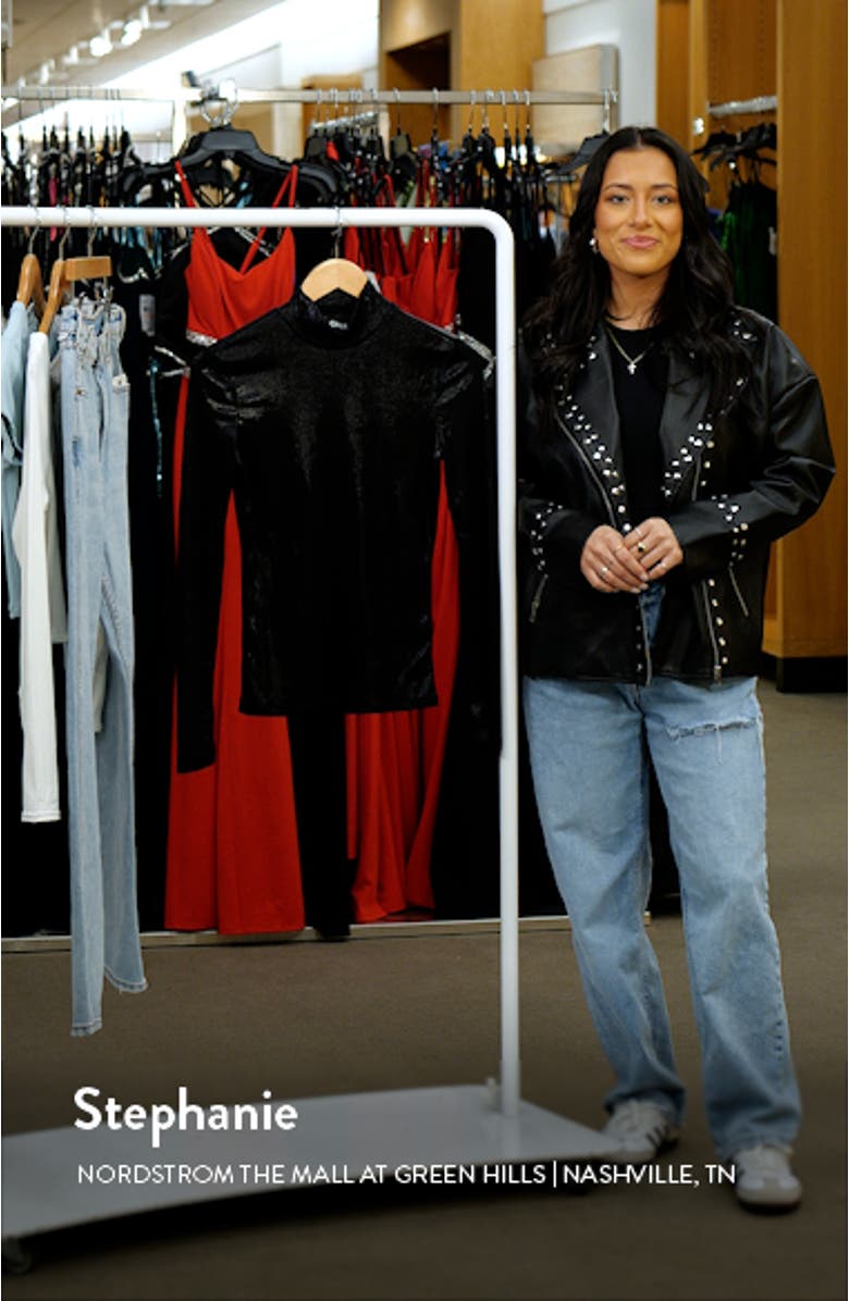 Shiny Mock Neck Top, sales video thumbnail