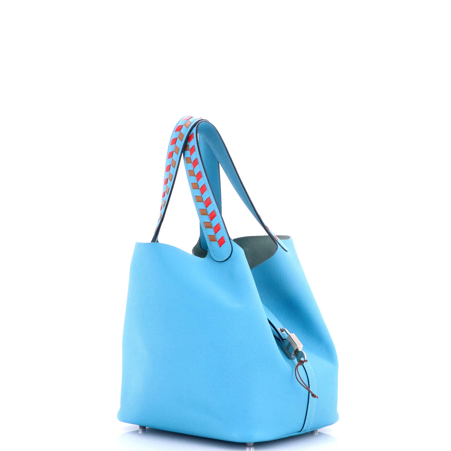 Picotin Lock Bag Tressage Epsom MM, Alternate, color, Blue
