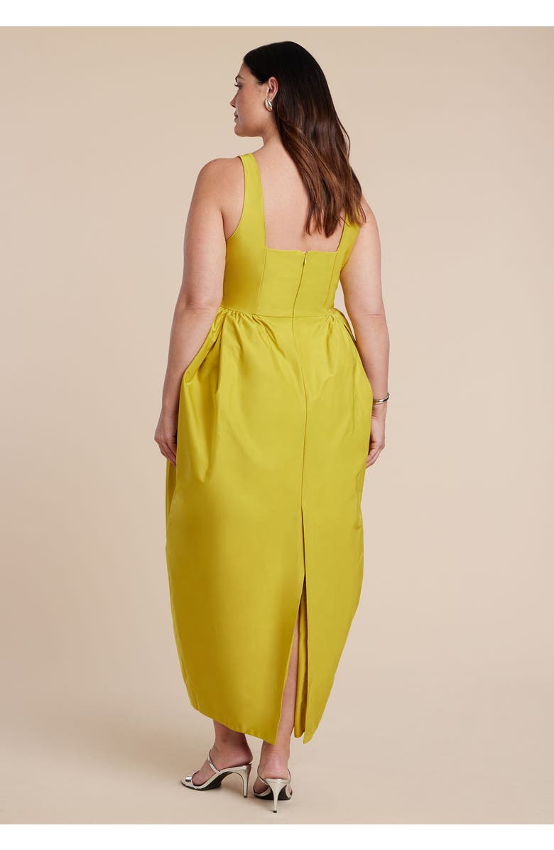 ELOQUII Pleated Tank Gown, Alternate, color, Antique Moss