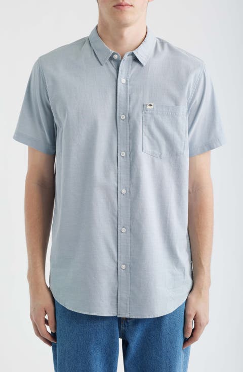 Classic Surf Ourtime Short Sleeve Cotton Button-Up Shirt
