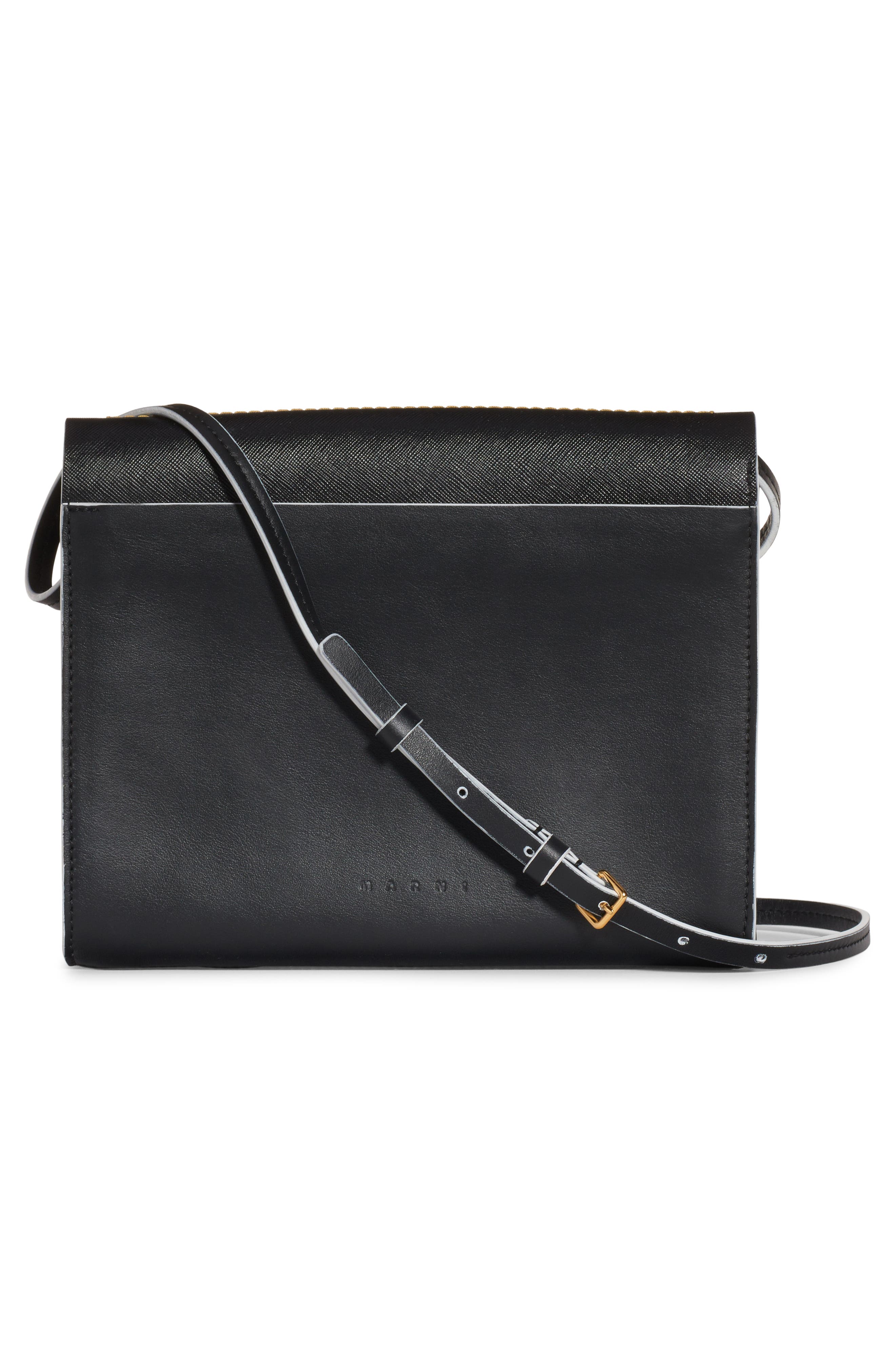 Marni Law Leather Pochette Crossbody Bag, Alternate, color, 