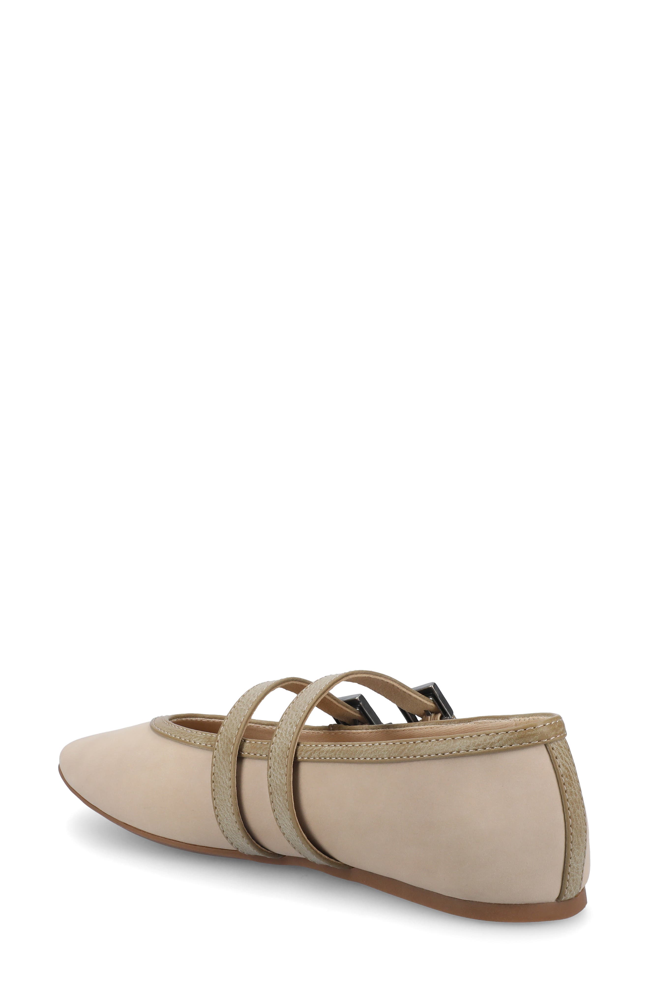 Florene Double Buckle Mary Jane Flat, Alternate, color, SAND