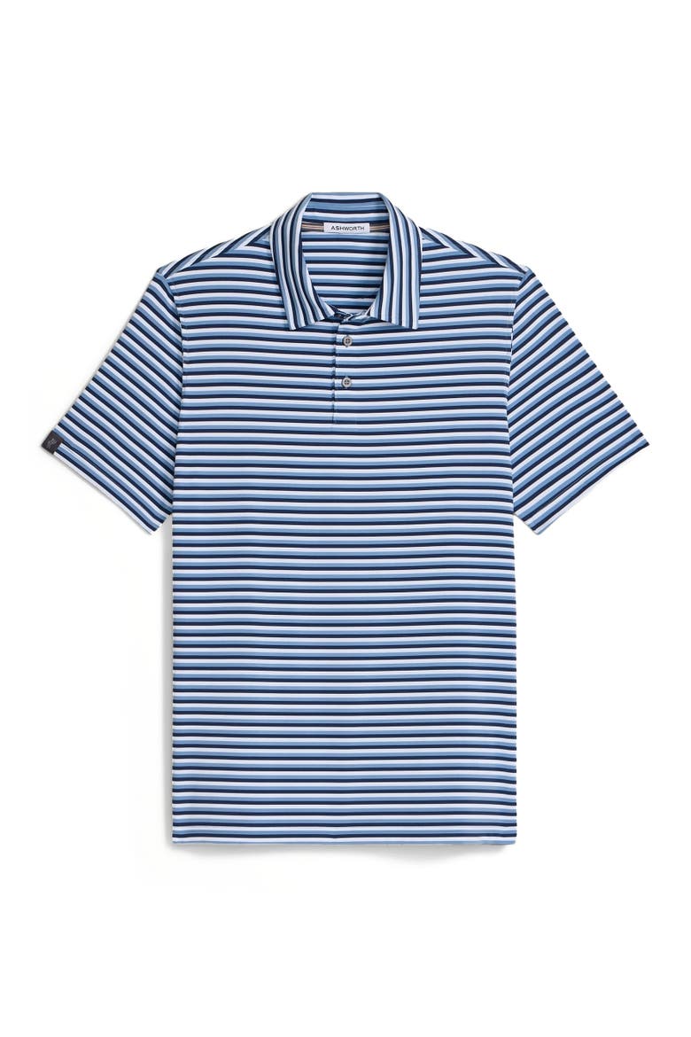 Ivy Stripe Polo, Alternate, color, Midnight