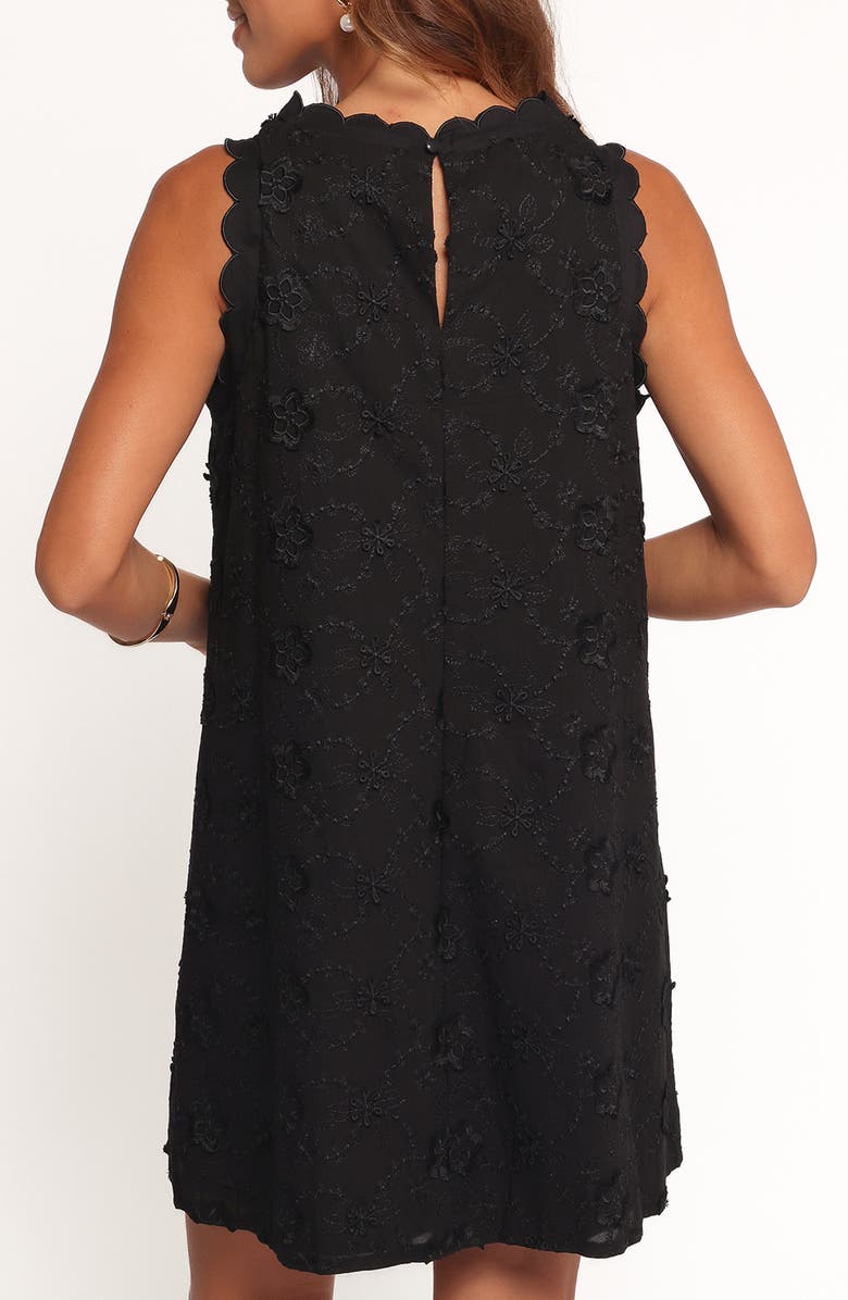 Petal & Pup Keller Floral Embroidered Sleeveless Trapeze Dress, Alternate, color, Black