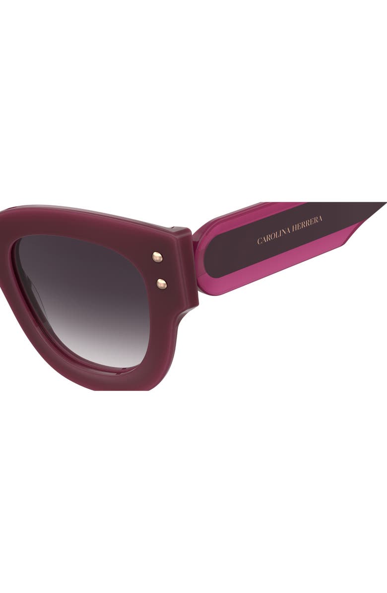 Carolina Herrera 47mm Square Sunglasses, Alternate, color, Cyclamen