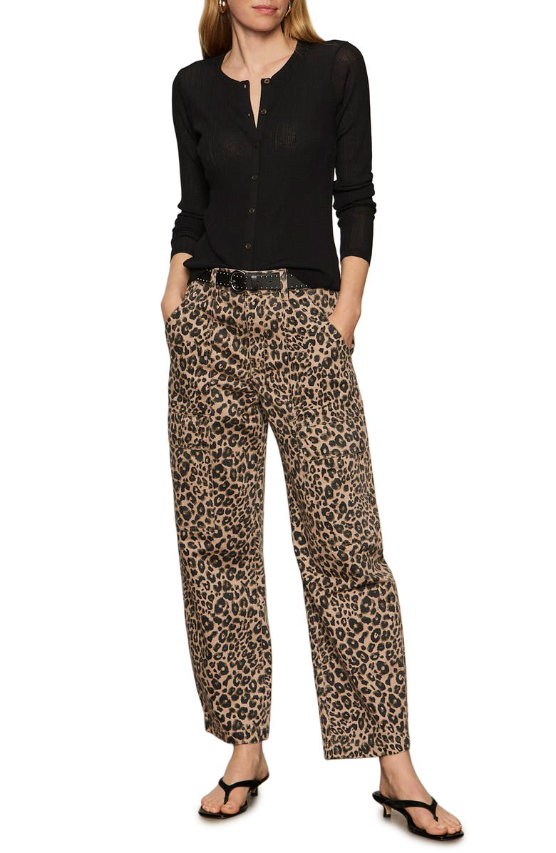 Sanctuary Boyfriend High Waist Ankle Utility Pants, Alternate, color, French Kitty