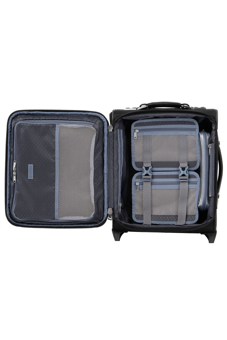 Platinum Elite Softside Expandable 16" Upright Carry On Luggage, Alternate, color, Shadow Black