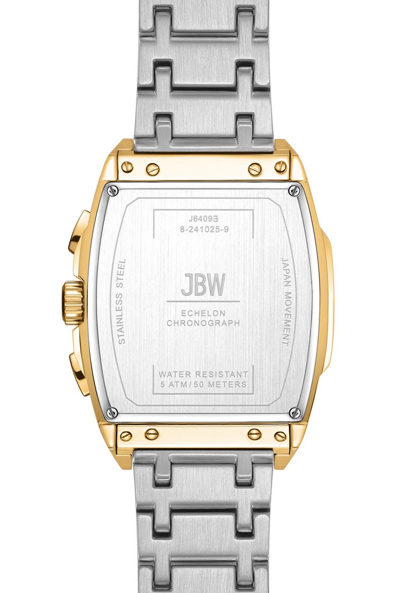 Echelon Diamond Bracelet Strap Chronograph Watch, 41mm x 12mm, Alternate, color, 18K GOLD/ SILVER