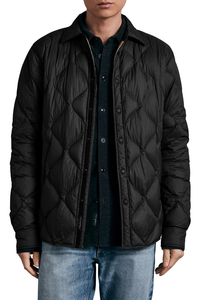ICONS Dane Quilted Shirt Jacket, Main, color, BLACK