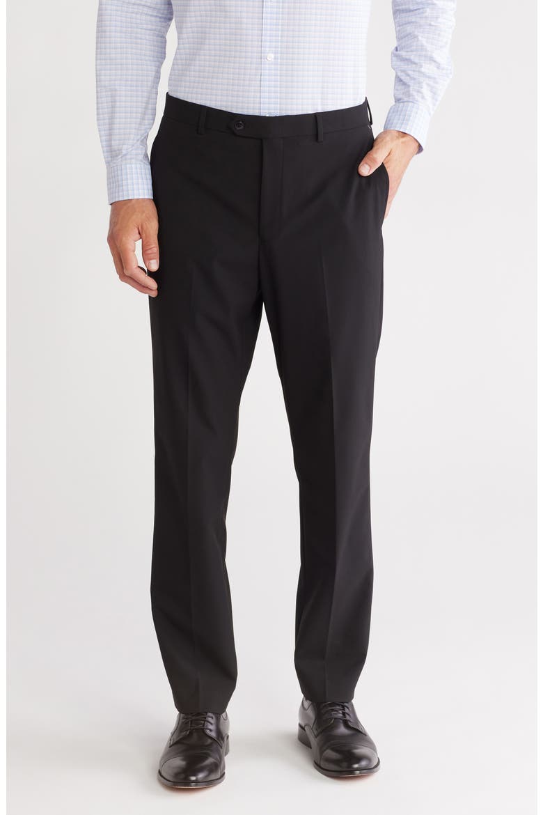 Regular Fit Trousers, Main, color, BLACK