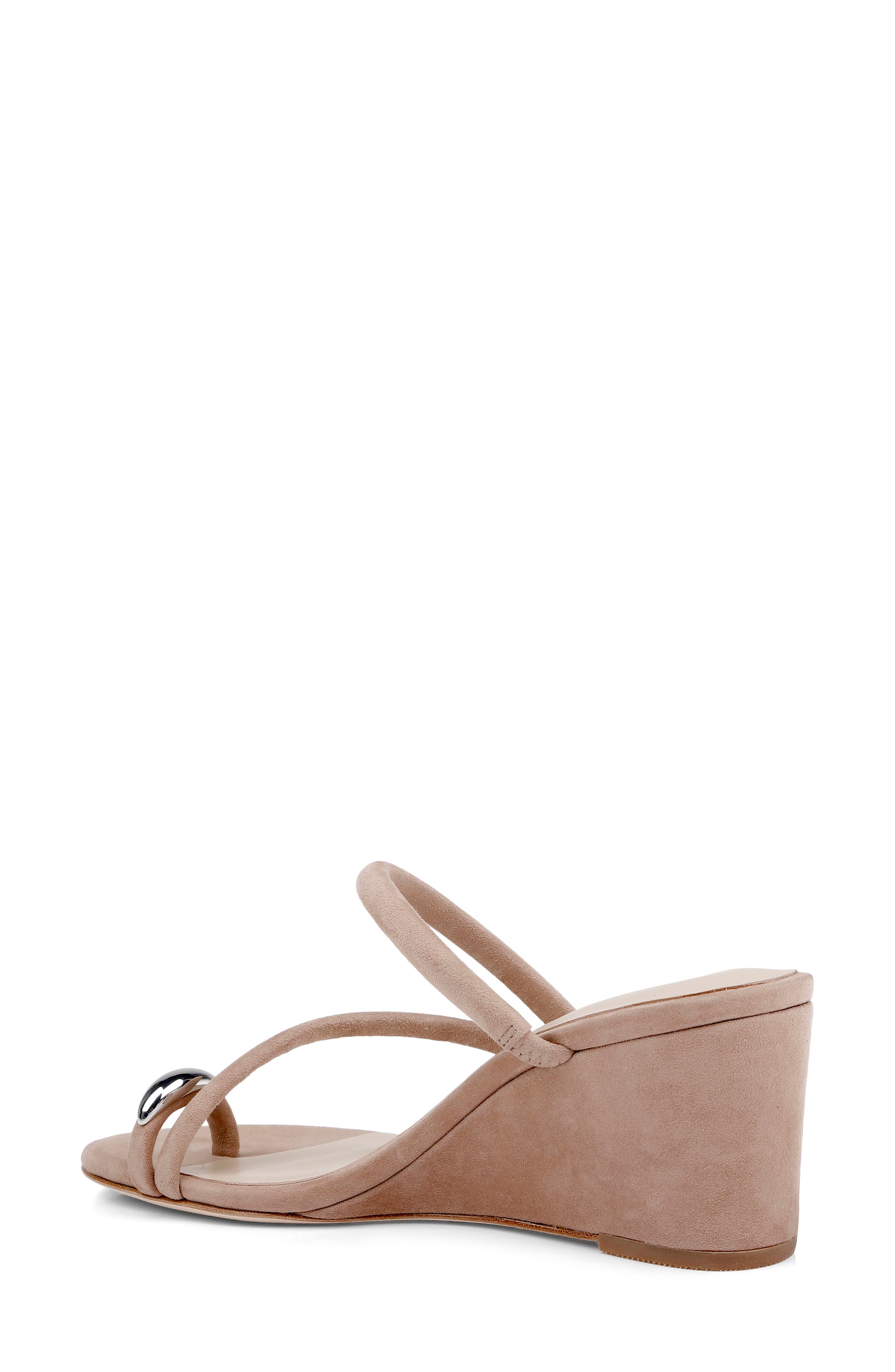 L
AGENCE Maritza Wedge Slide Sandal, Alternate, color, Cappuccino Suede