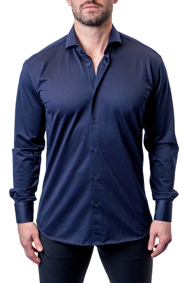 Fibonacci Button-Up Shirt, Main, color, BLUE