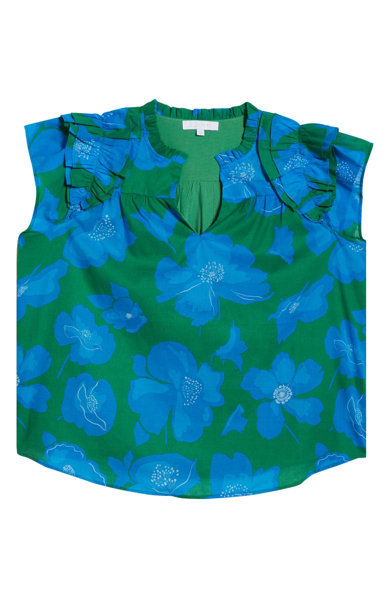 SUGARLIPS Rori Ramona Ruffle Top, Alternate, color, Green/ Blue/ Multi