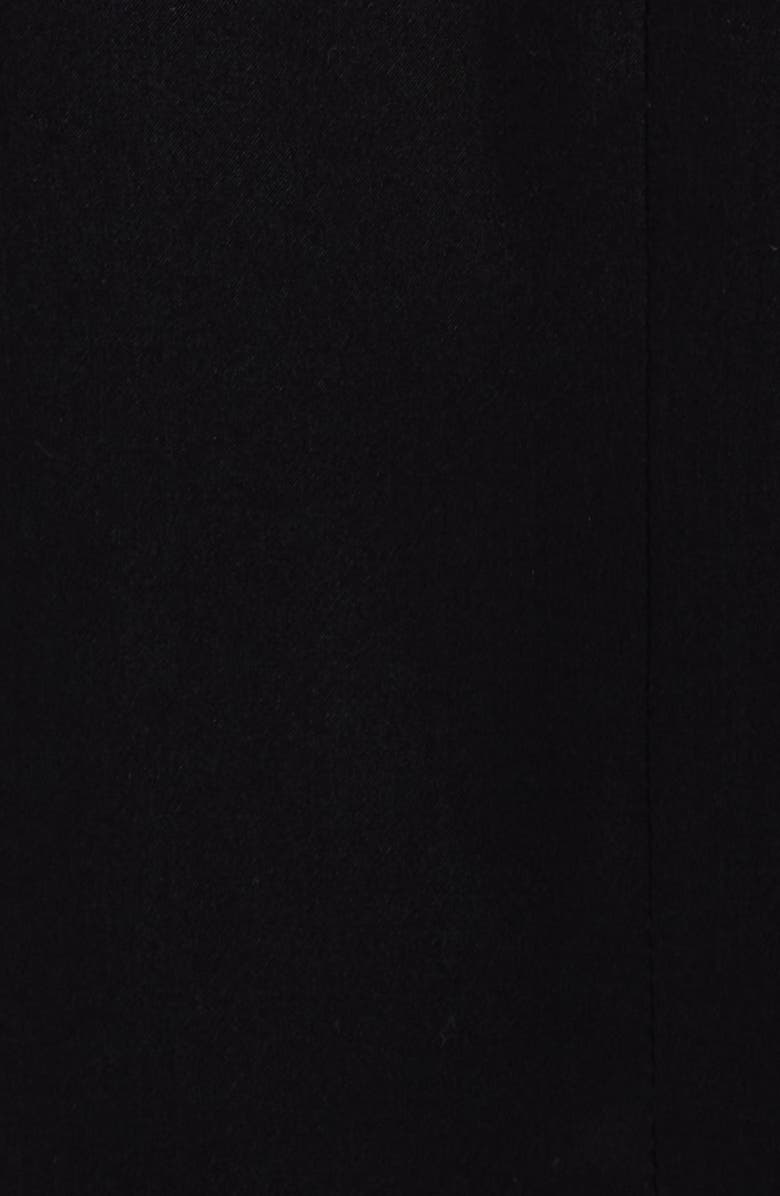 Valentino Bow Detail Crepe Back Satin Skirt, Alternate, color, Black