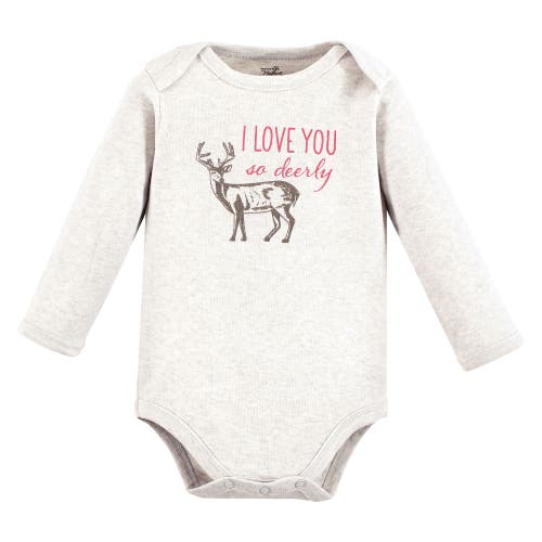 Touched By Nature Little Soft Organic Cotton Long-sleeve One-piece Essentials In Pink