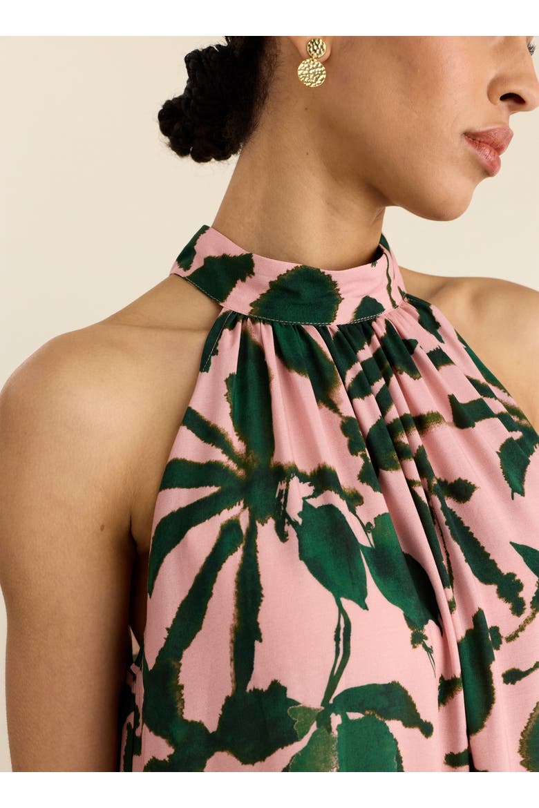 Anouk printed Sleeveless Maxi dress, Alternate, color, Pink Palm Print