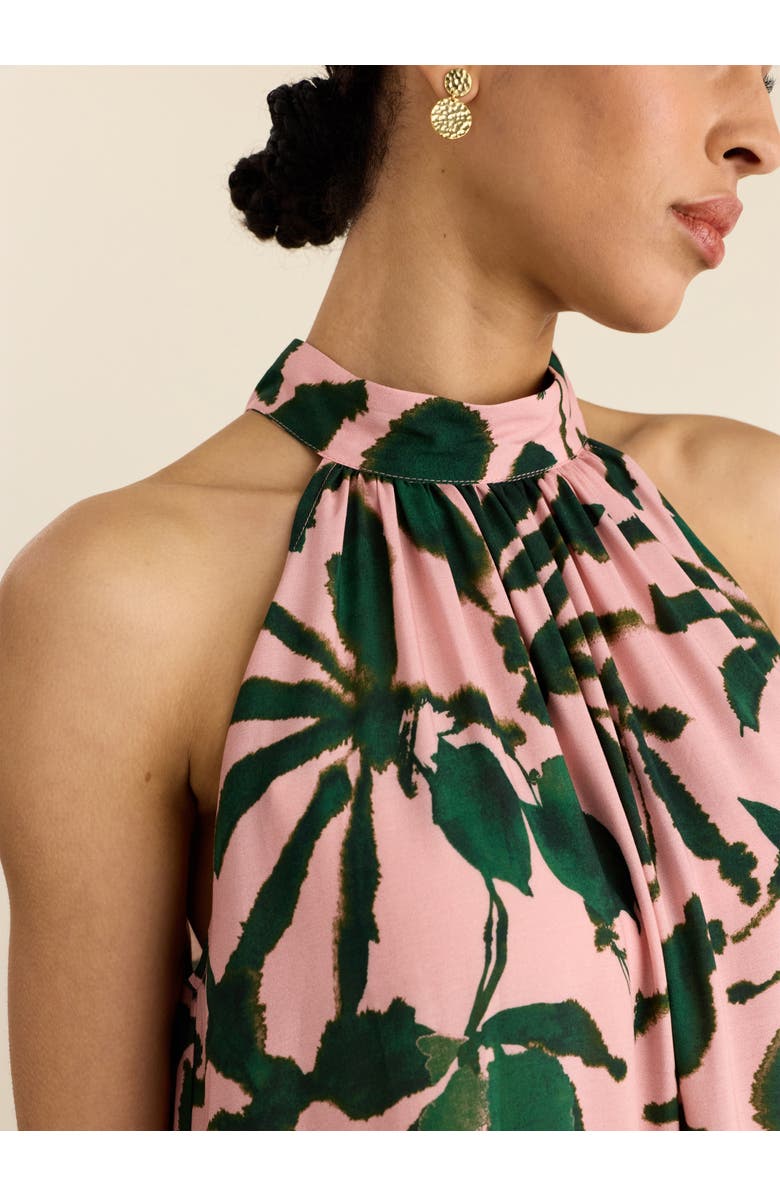 Baukjen Anouk printed Sleeveless Maxi dress, Alternate, color, Pink Palm Print