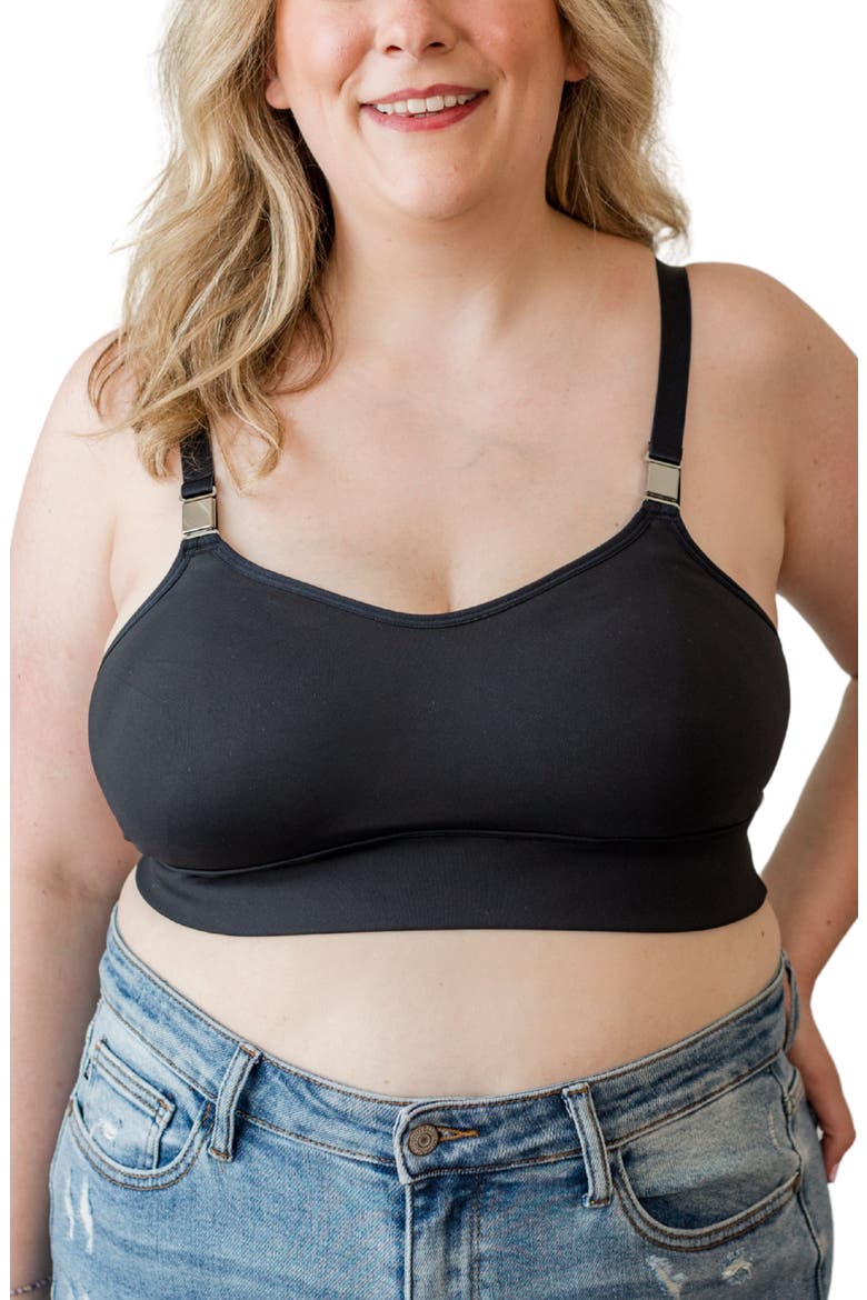 Sophie Maternity and Nursing Bralette, Main, color, Black