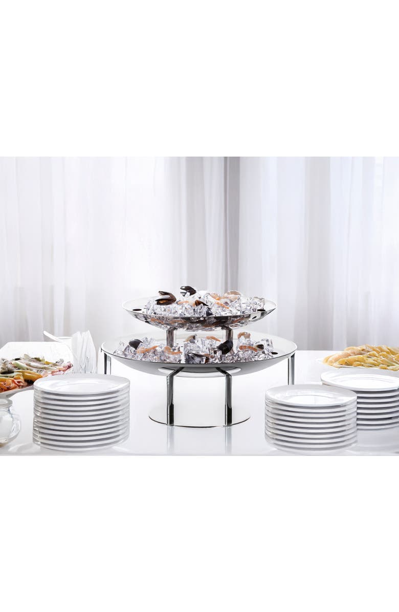 Mepra Bretone Oval Two Tier Seafood Stand, Alternate, color, Silver