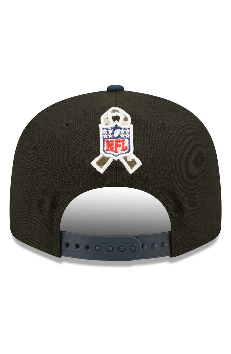 New Era Men's New Era Black/Navy New England Patriots 2022 Salute To Service 9FIFTY Snapback Hat, Alternate, color, 