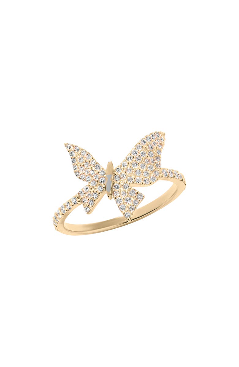 LANA Pavé Diamond Butterfly Ring, Main, color, 