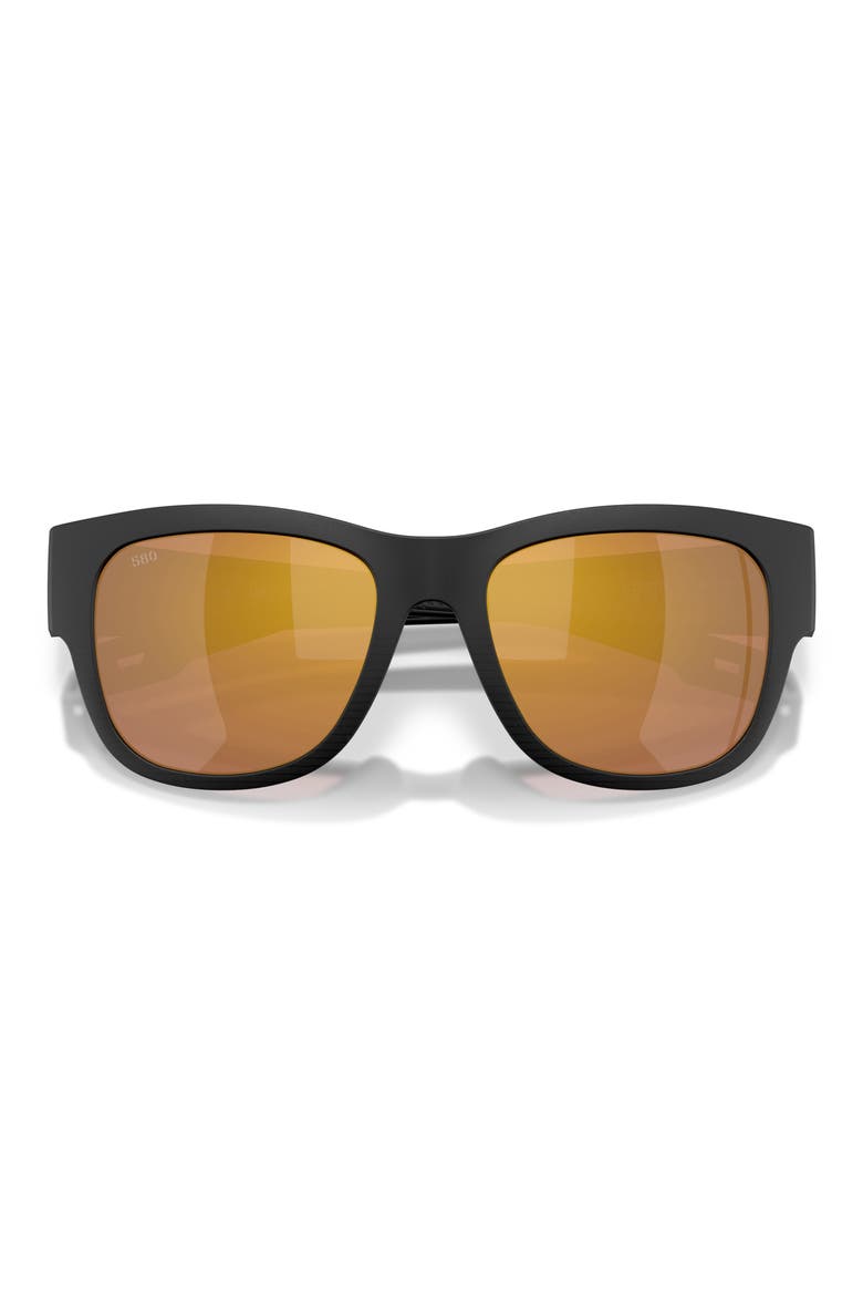 Caleta 55mm Polarized Square Sunglasses, Alternate, color, NETPLUS BLACK / GOLD