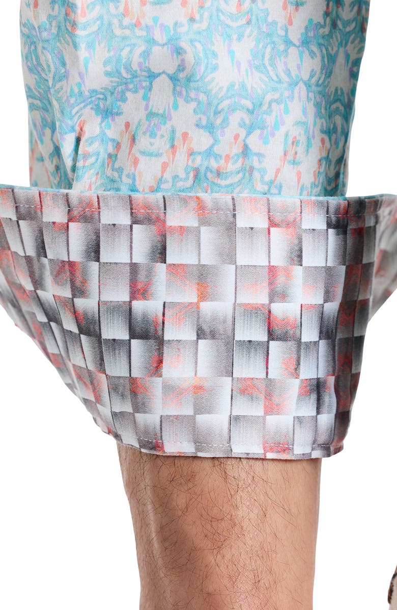 Robert Graham Mariage Floral Button-Up Shirt, Alternate, color, Blue Multi