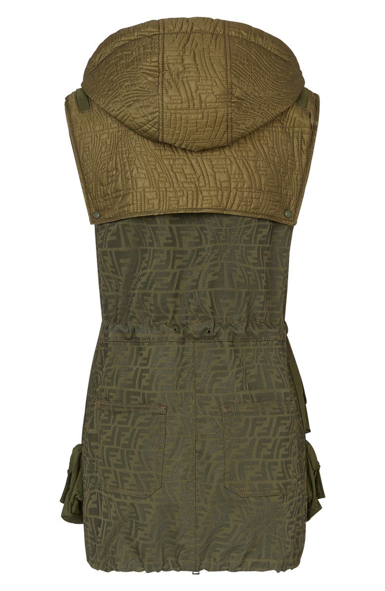 Fendi x Sarah Coleman FF Fisheye Denim Utility Dress, Alternate, color,