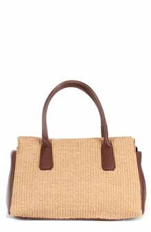 Persaman New York Lyra Raffia Tote Bag