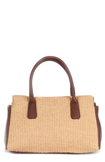 Persaman New York Lyra Straw Tote Bag In Brown