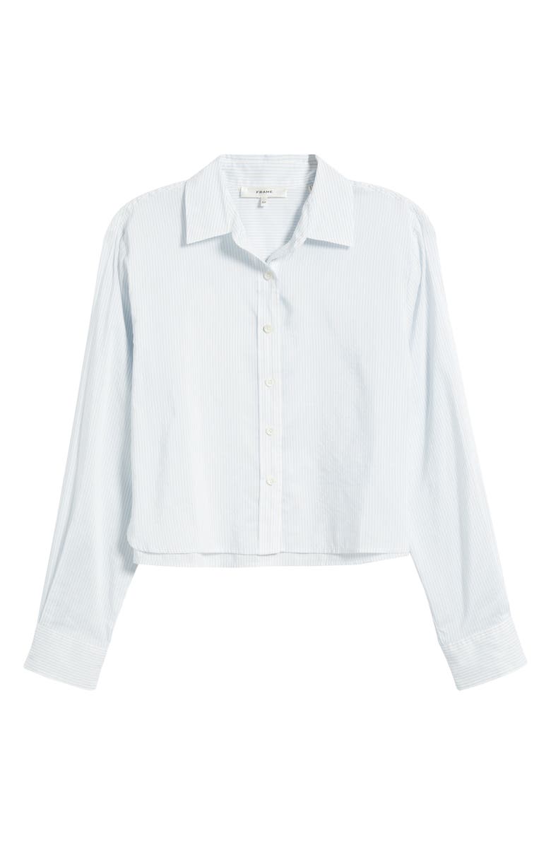 FRAME Stripe Cotton & Silk Button-Up Shirt, Alternate, color, 