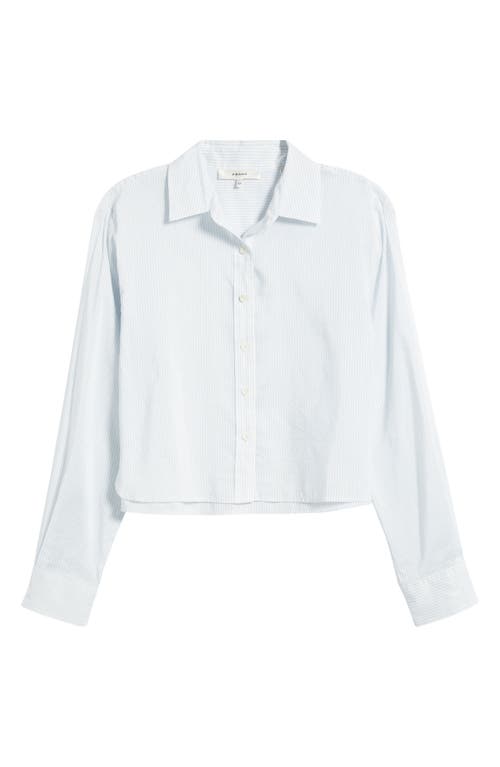 Frame The Oversize Cotton Button-up Shirt In Light Chambray Multi