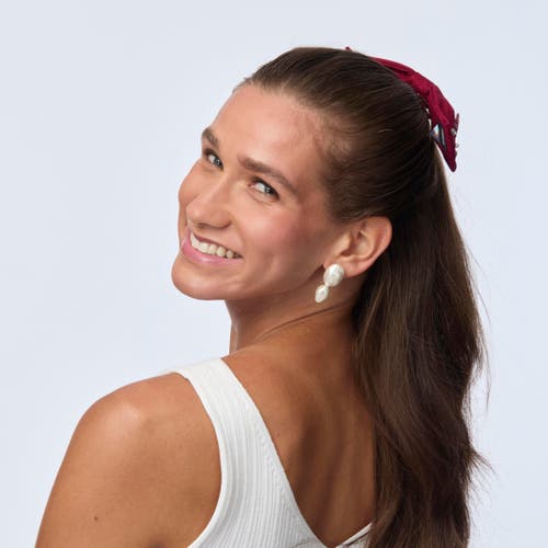 Lele Sadoughi Pi Beta Phi Riley Bow In Burgundy