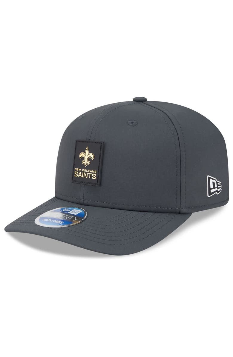 New Era Men's New Era Charcoal New Orleans Saints 2025 Sideline Cold Weather 9SEVENTY Adjustable Hat, Main, color, 