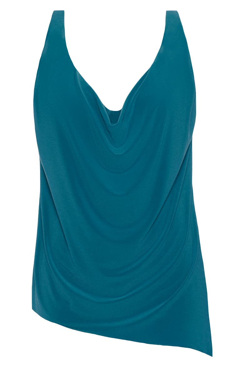 Magicsuit Winnie Side Tie Underwire Tankini Top, Alternate, color, PEACOCK BU