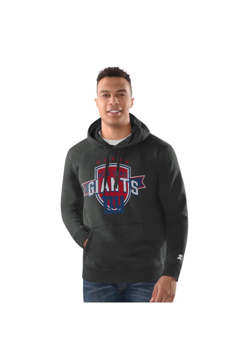 Men's Starter Charcoal New York Giants Vintage Pullover Hoodie, Main, color, Charcoal