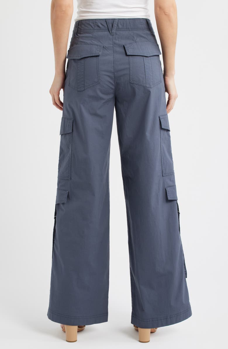 Wit & Wisdom High Waist Cotton Blend Cargo Pants, Alternate, color, Shadow